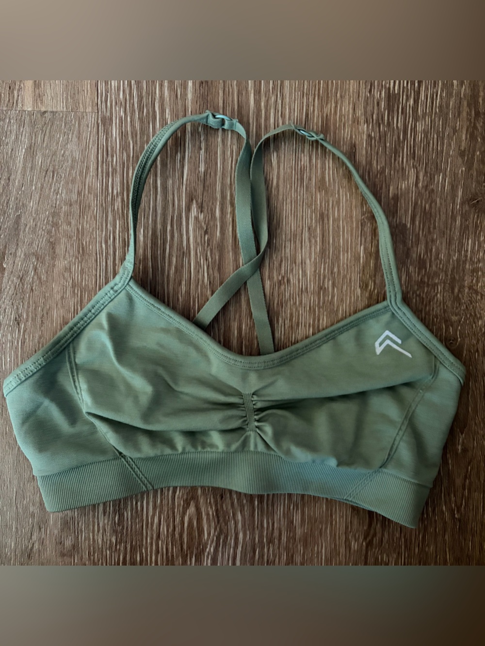 Oner Active Sage Green Strappy Sports Bralette
